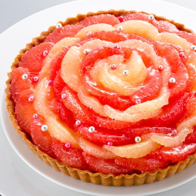 ピンク・ホワイトグレープのタルト