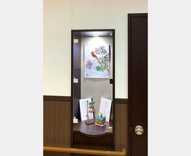 各部屋の入り口近にはメモリアルBOXを設置しています。