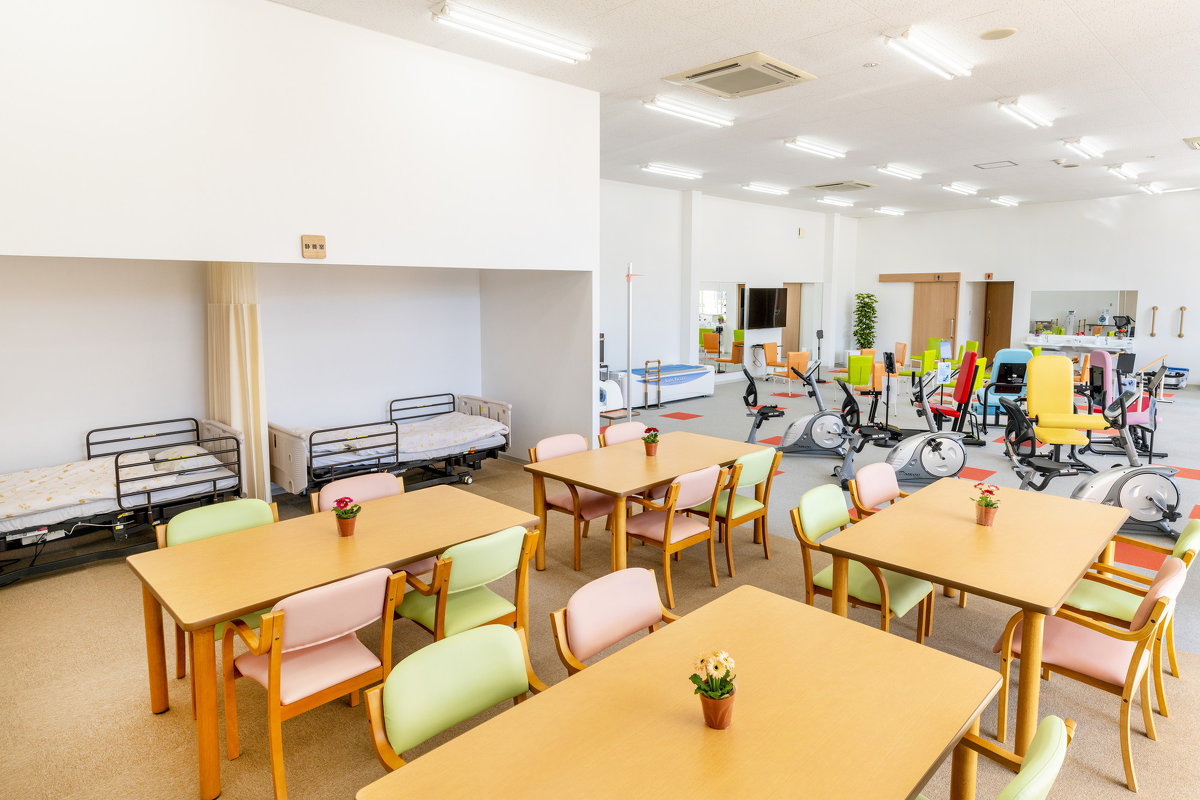 リハビリコーナーの横に併設された休憩ルーム