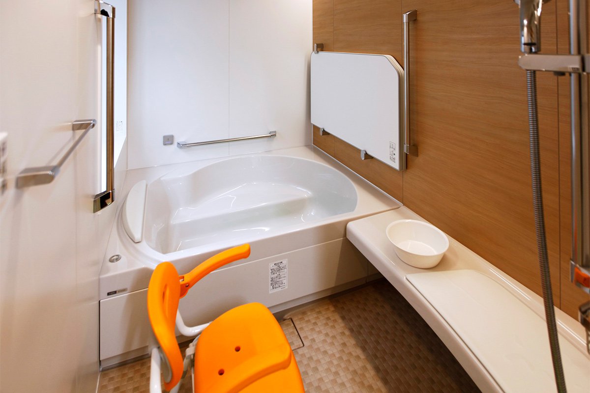 身体に負担をかけずに入浴できる設備が整っています。