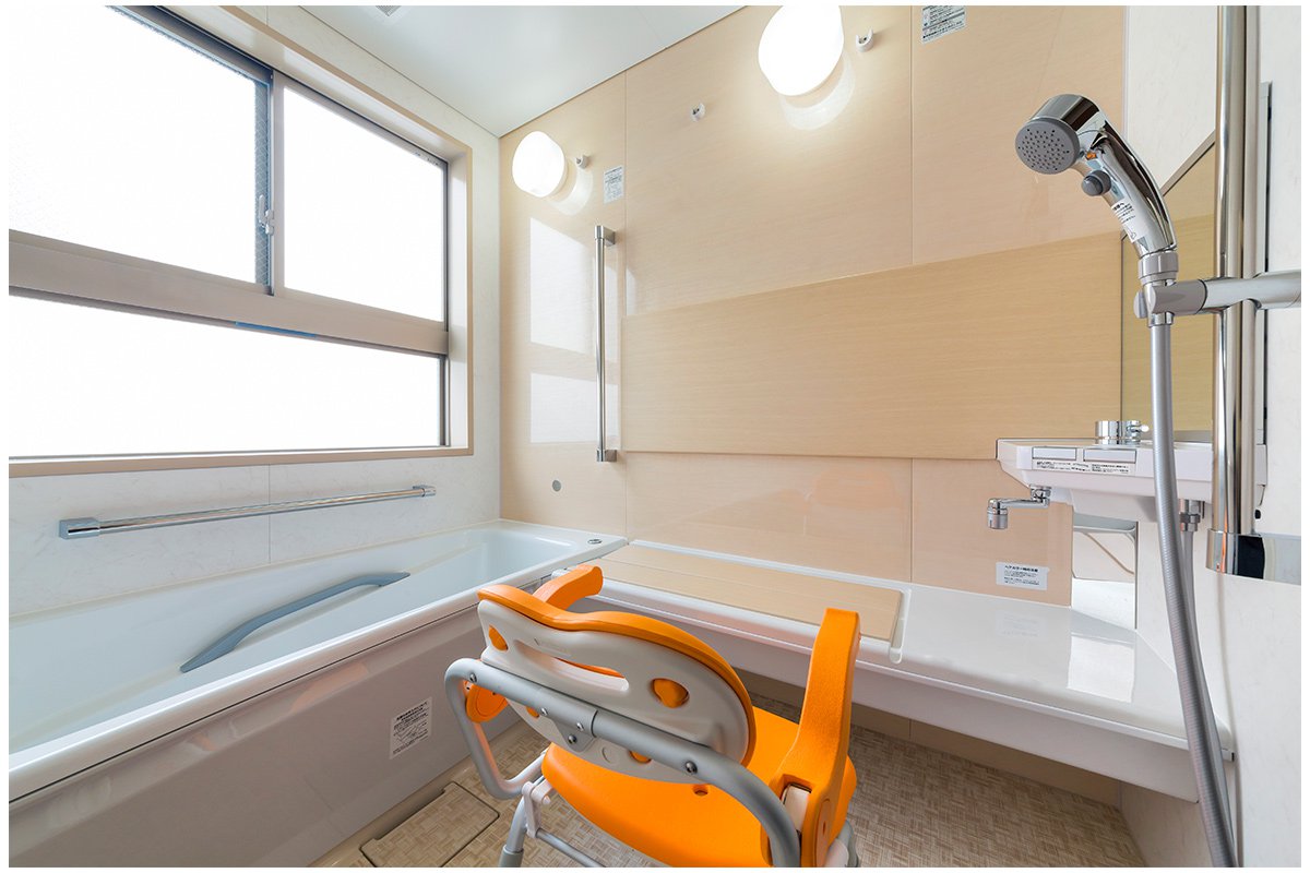 からだに負担をかけずに入浴できる設備が整っています。