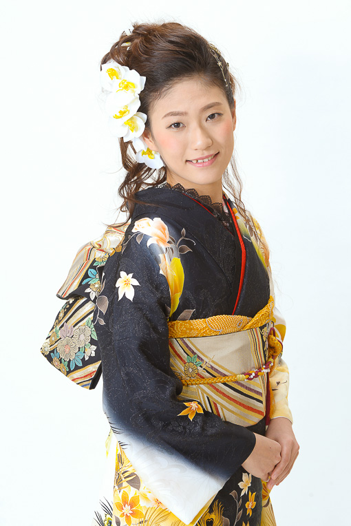 黄黒/輝バラに孔雀羽