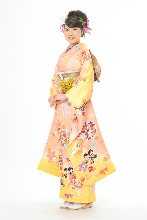 ピンク／黄まりに桜