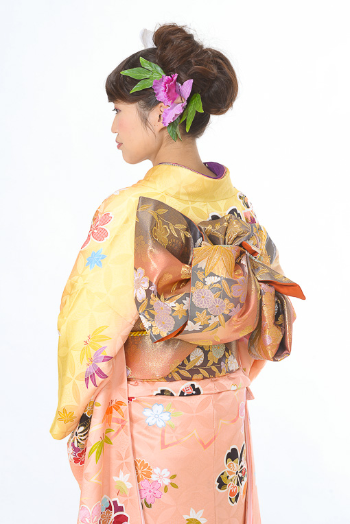 ピンク／黄まりに桜