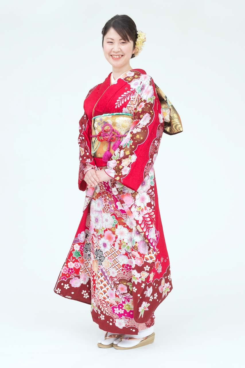 ワイン雪輪に辻が花