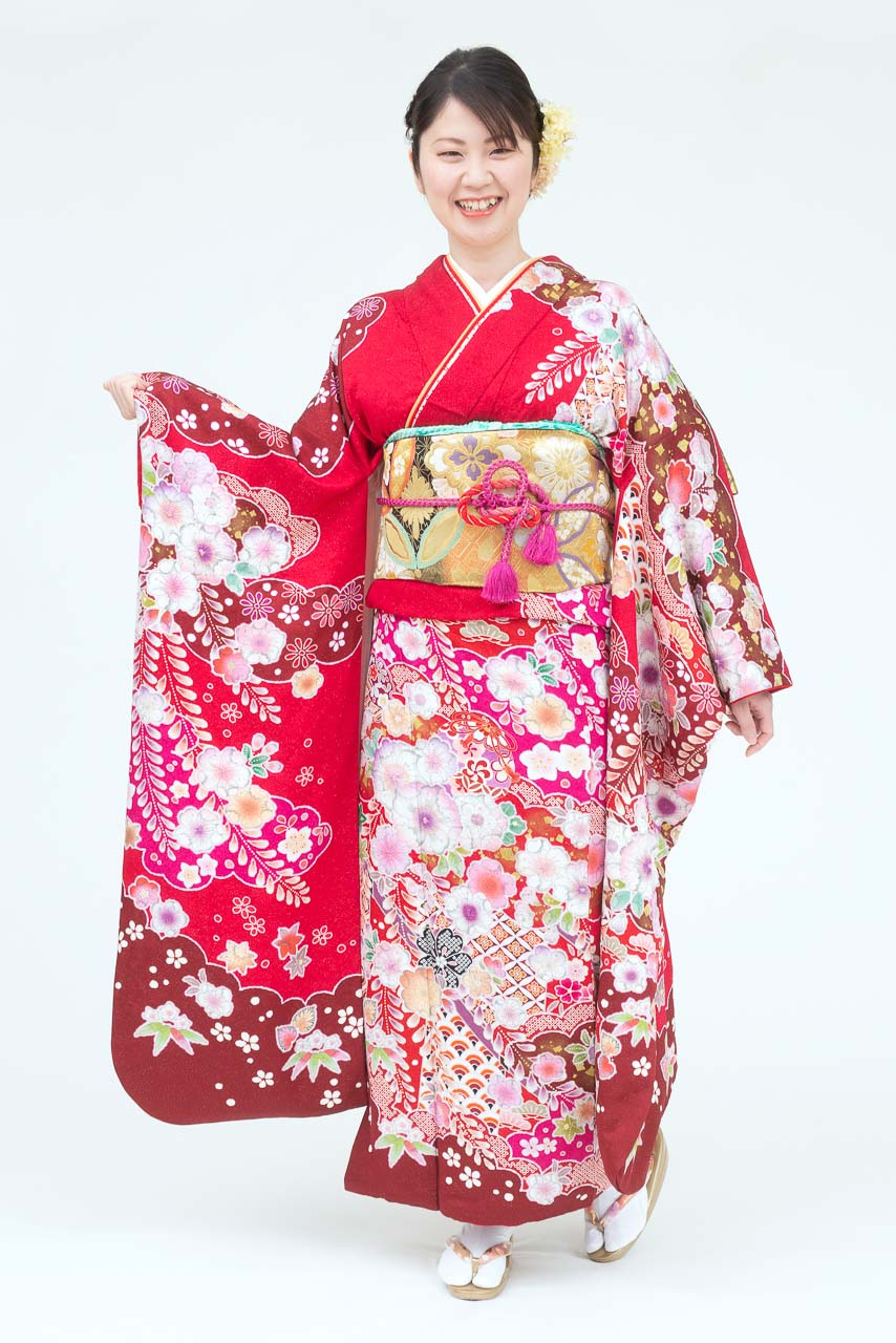 ワイン雪輪に辻が花