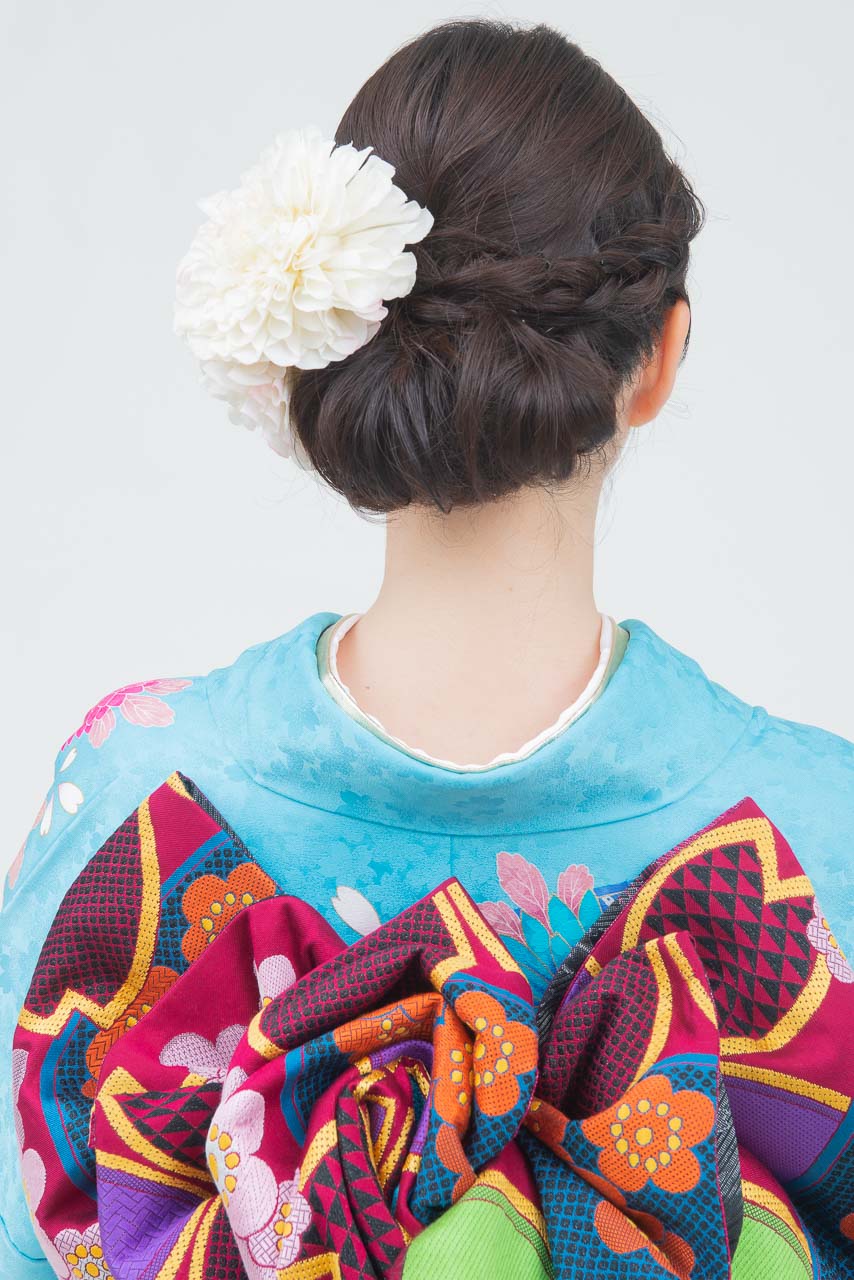 水色地に芍薬ダリア SU-53