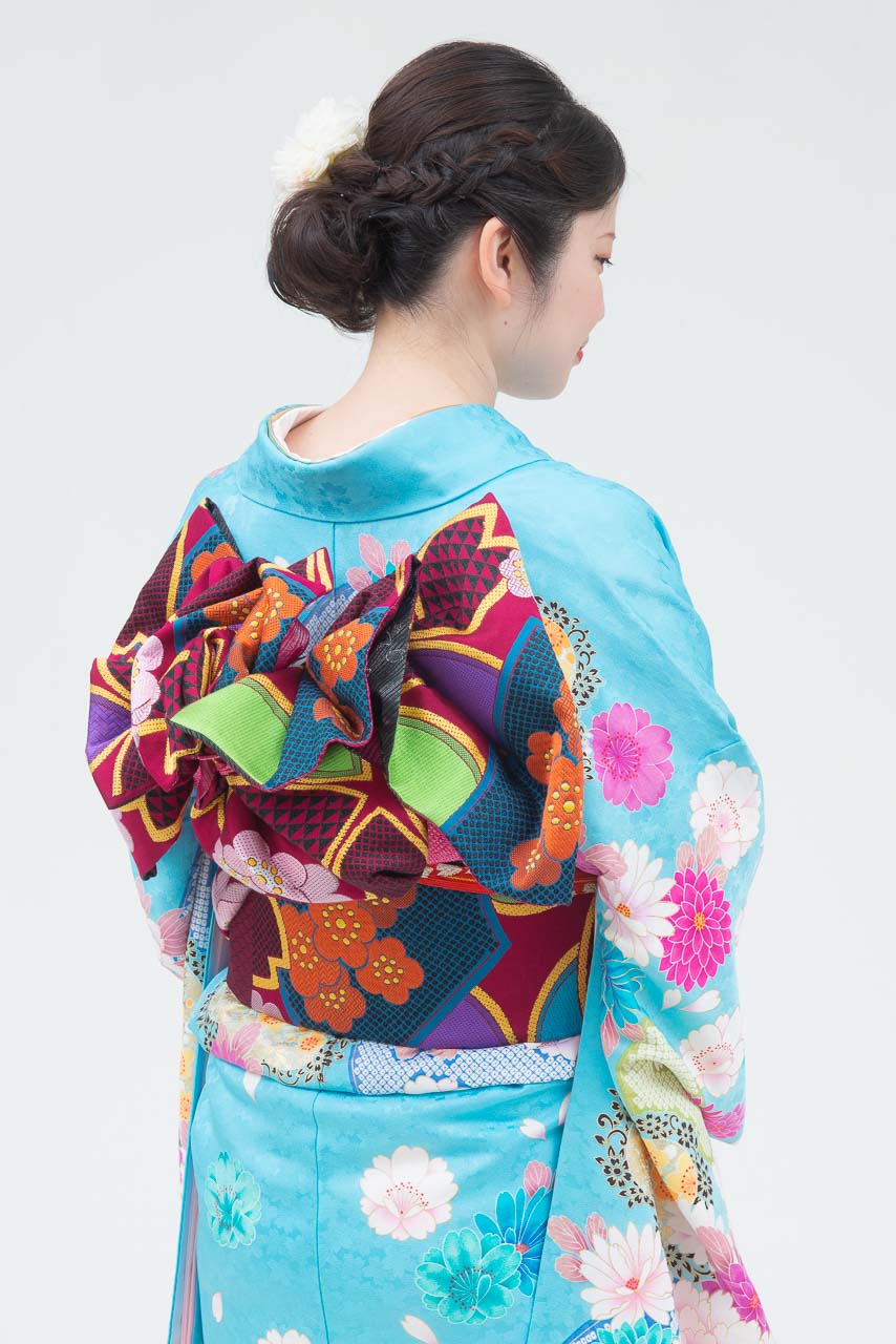 水色地に芍薬ダリア SU-53