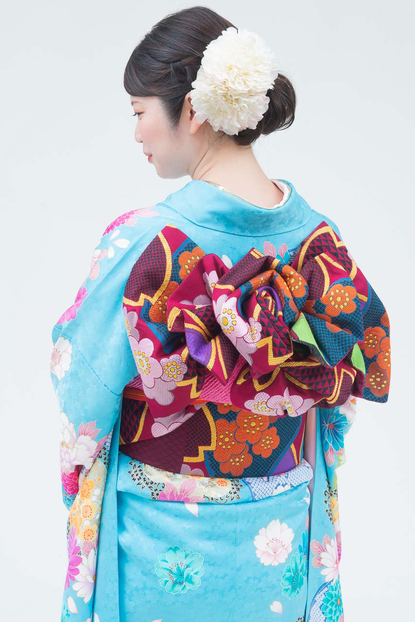 水色地に芍薬ダリア SU-53