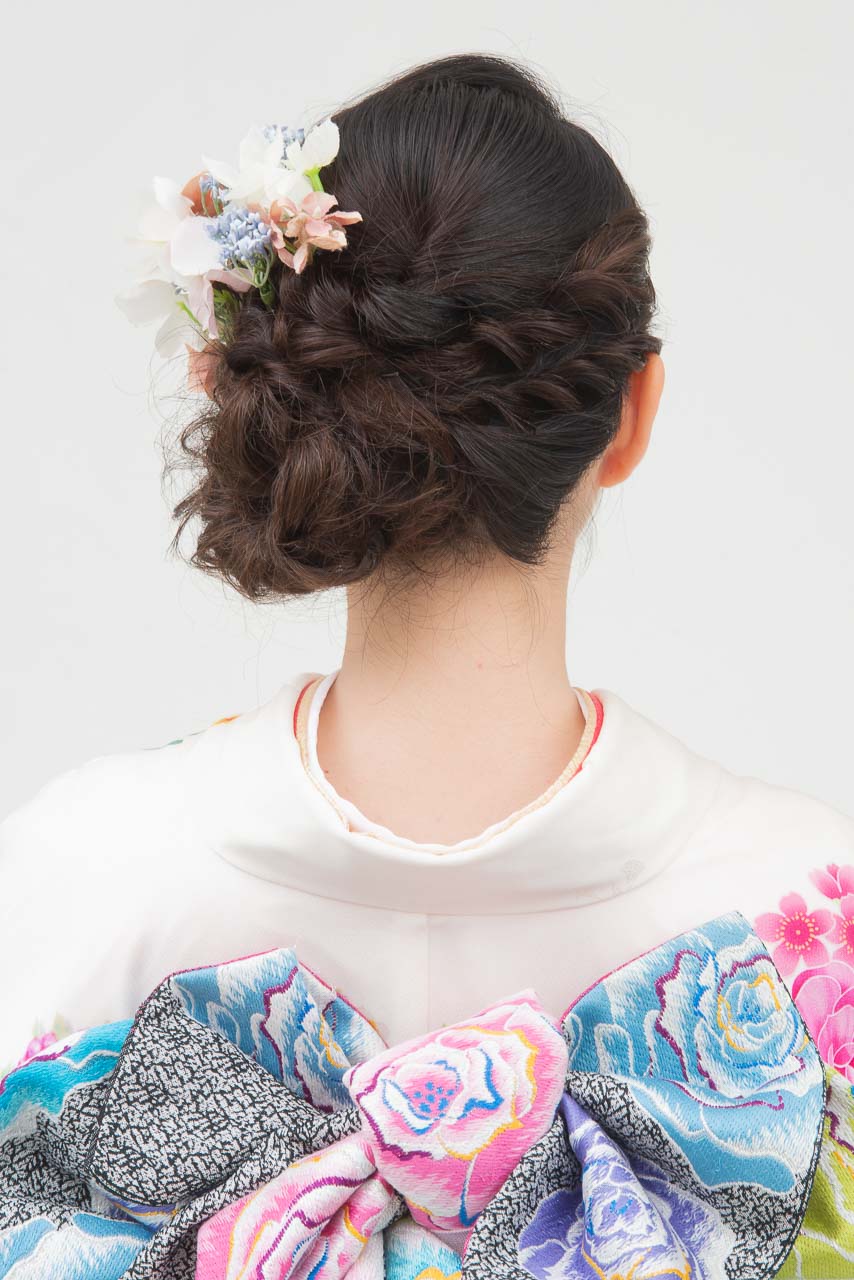 白地に花模様スワロフスキー