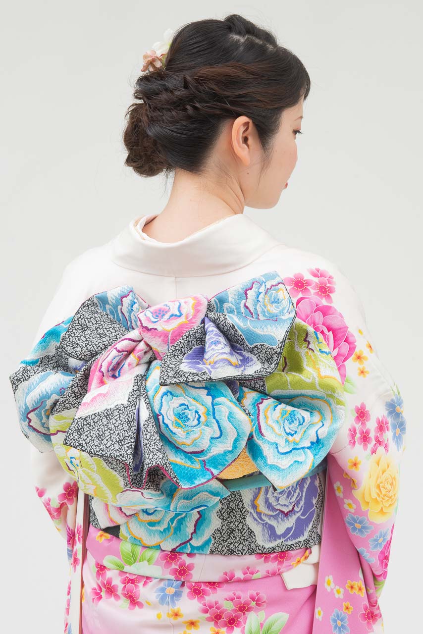 白地に花模様スワロフスキー