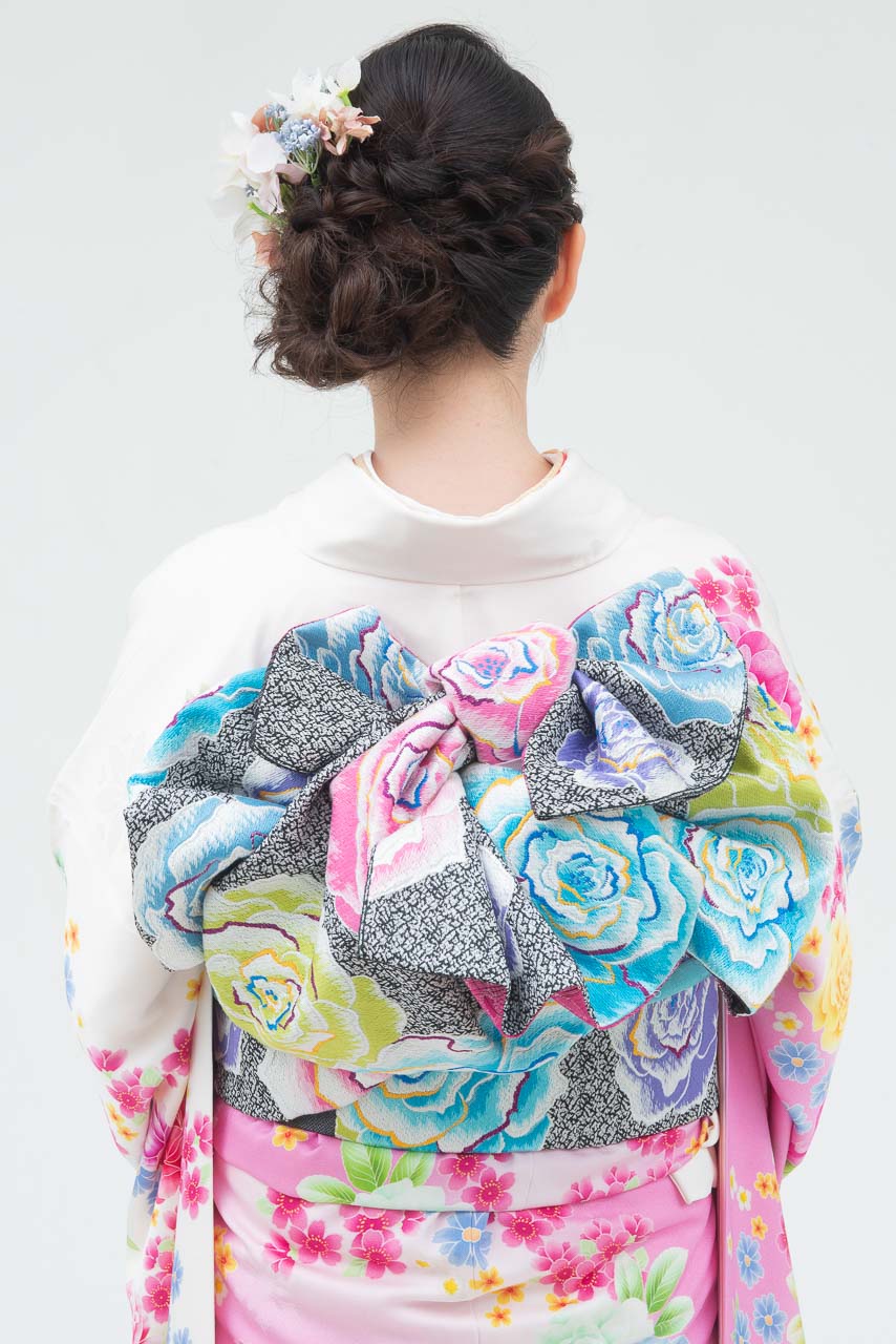 白地に花模様スワロフスキー