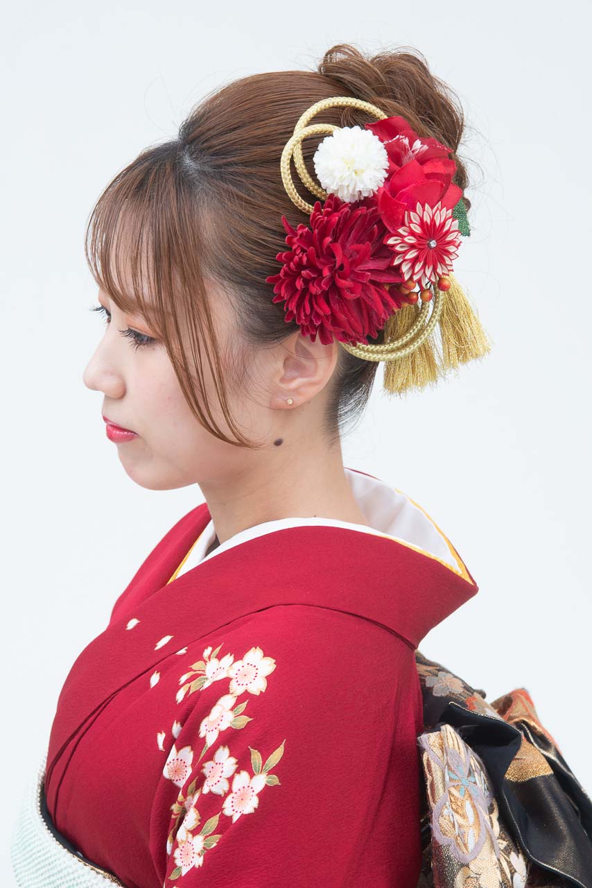 赤地桜模様グラデーション