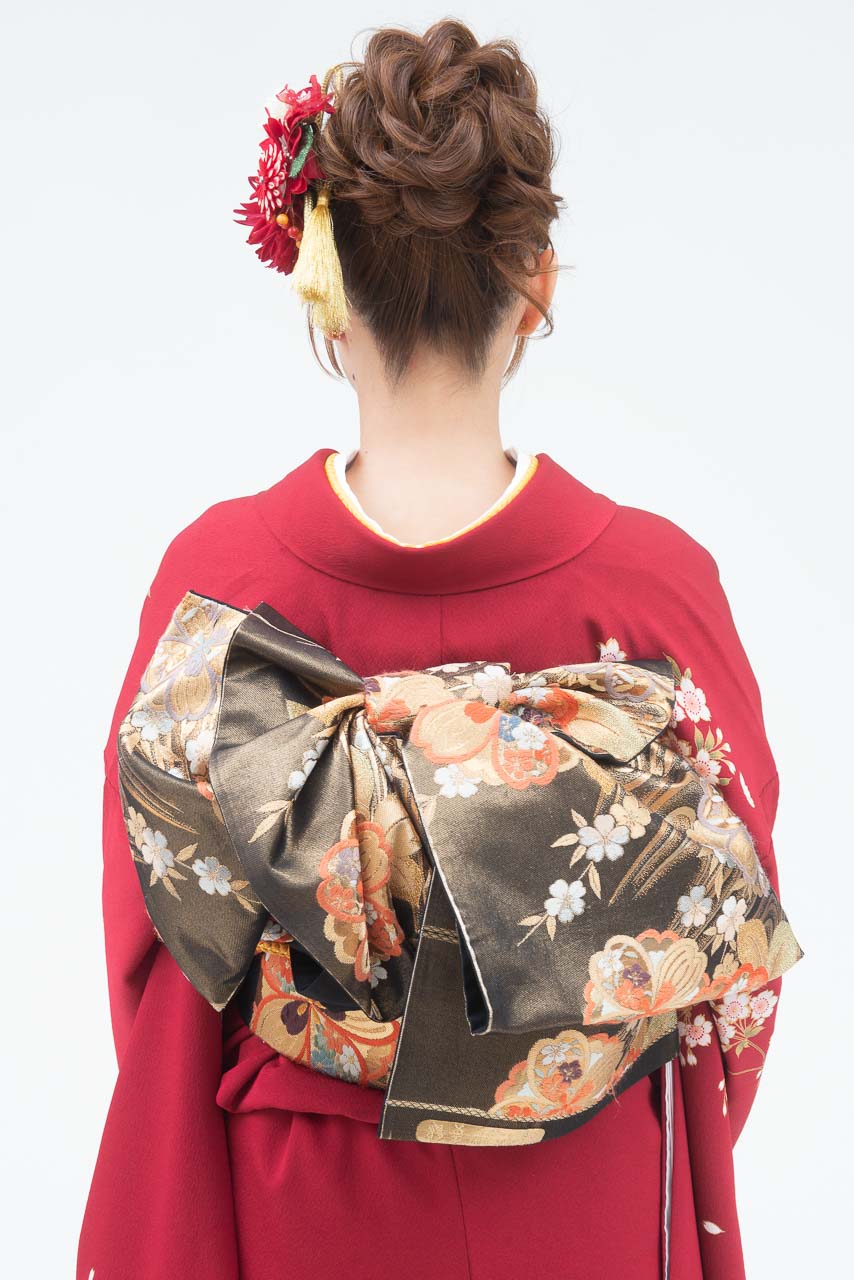 赤地桜模様グラデーション