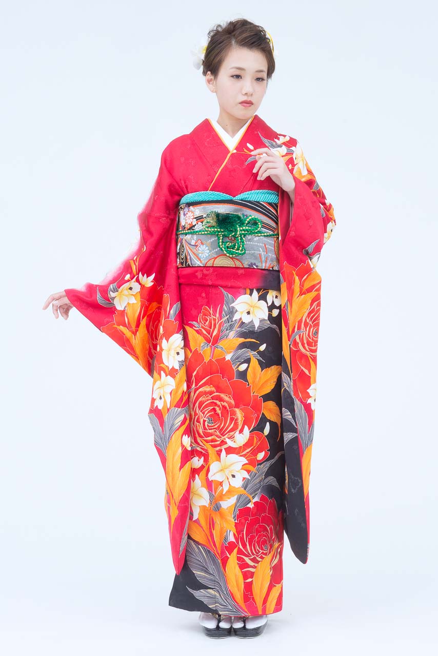 朱色百合オレンジ