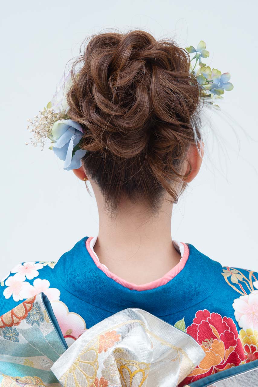 ターコイズ小花柄