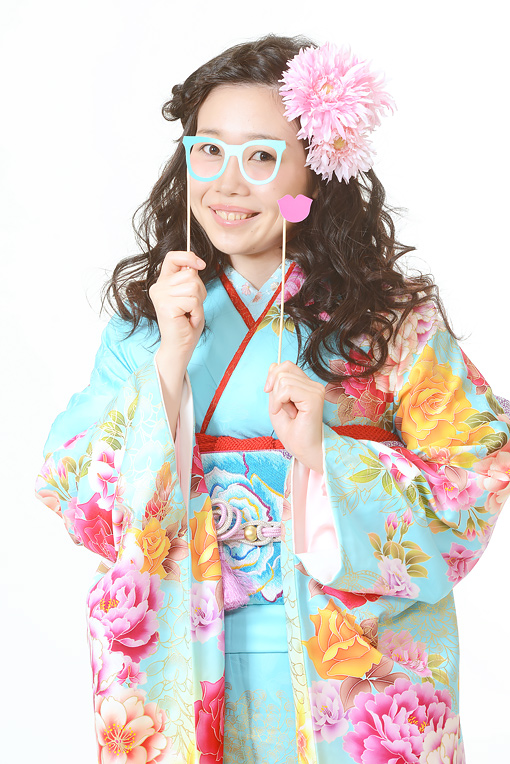 水色オレンジ大輪花 OY-15