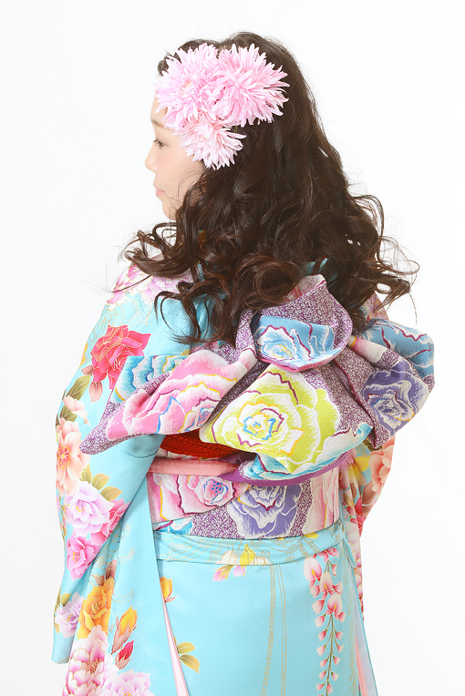 水色オレンジ大輪花 OY-15