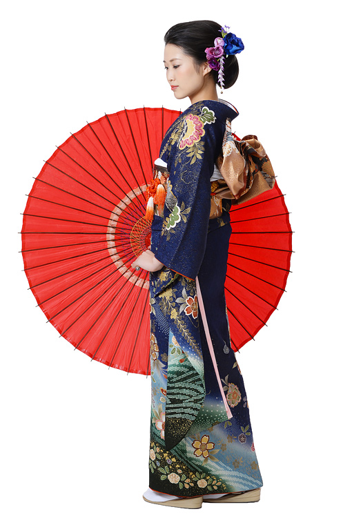 裾グリーン波模様