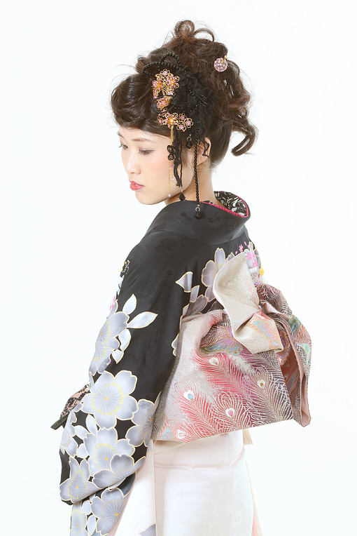 白地ぼかし桜柄