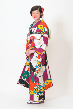 紫／白　ストライプ