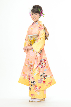 ピンク／黄まりに桜