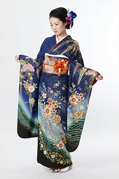 裾グリーン波模様