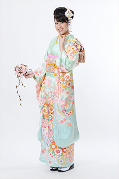 ブルーグラデーション四季花