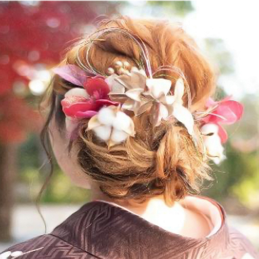 ゆるふわシニヨンスタイル