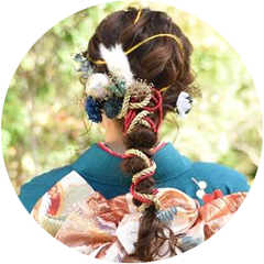 Hair 玉ねぎヘア　紐アレンジスタイル