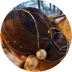 Hair 金箔・水引　アレンジスタイル