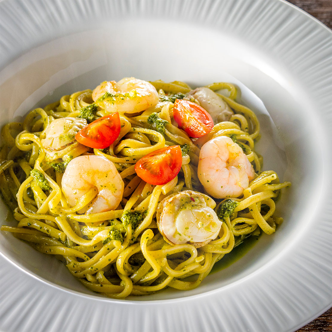 海老と帆立のジェノベーゼ